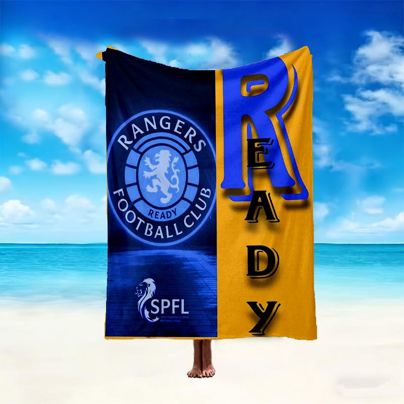 1pc Rangers FC Blanket, Home Printed Throw Blanket - Soft Blanket Gift for Family, Washable Sofa Bed Blanket