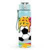 1PC Color Splash Soccer Ball Graphic 750ml Color Plastic Water Bottle Leakproof Flip Straw Lid For Sports Office Home Use