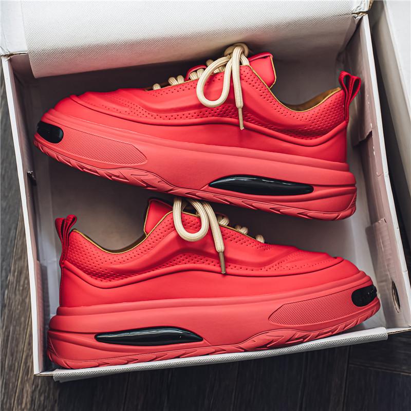 Spring and Autumn breathable dad shoes casual shoes thick-soled inner height-increasing sports tide shoes