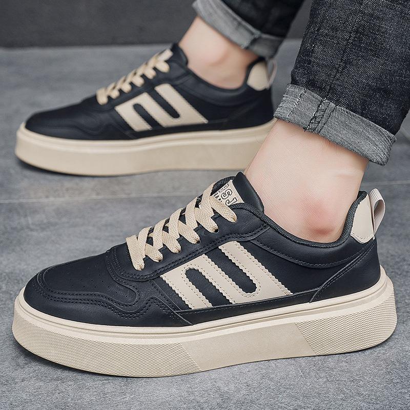 Spring new men's board shoes fashion trend casual shoes low top breathable student sports shoes men's thick soles increase