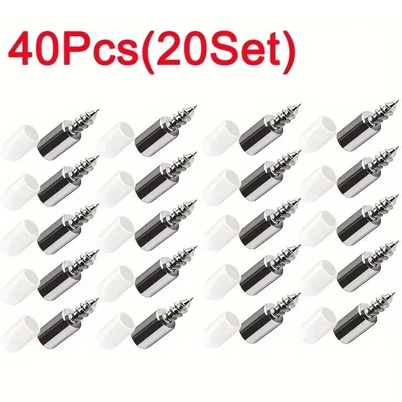 

40/20Pcs Self-tapping Screws Cabinet Laminate Support Laminate Holder Screw Self Tapping Integrated Screw Cabinet Shelf Holder