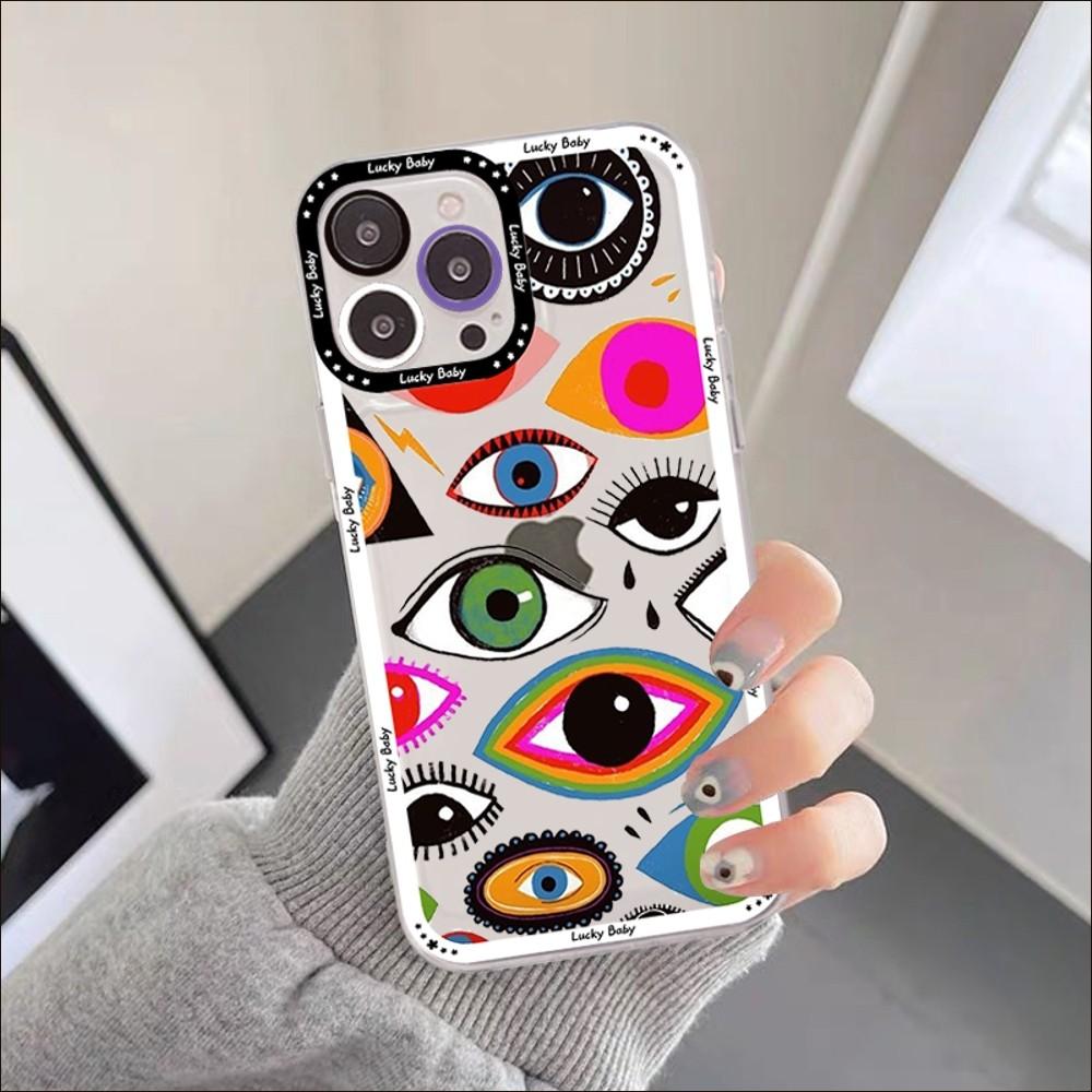 Funny Turkish Lucky Blue Evil Eye Phone Case For iPhone 11 12 13 mini pro XS MAX 8 7 6 6S Plus X 5S SE 2020 XR clear case