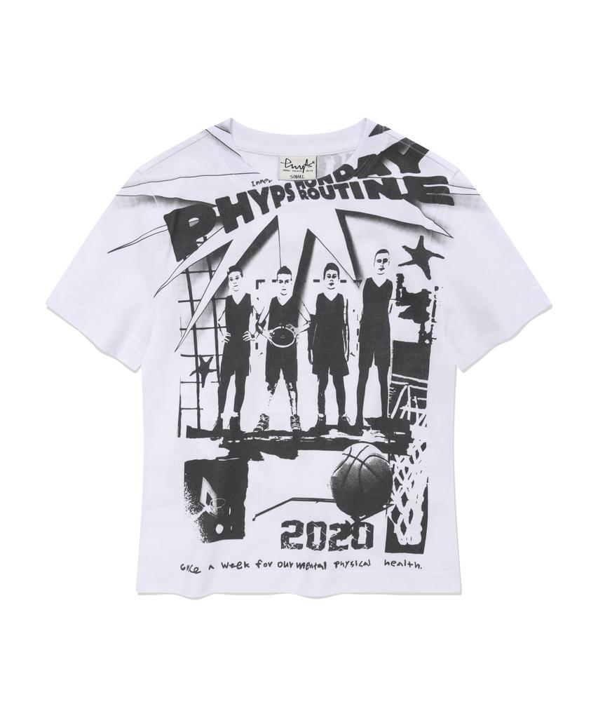 PHYSICAL DEPARTMENT Women'S Cartoon Basketball Short Sleeve T-Shirt White