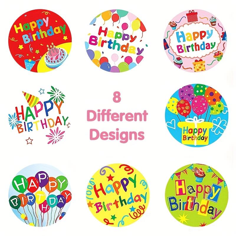 500 Pieces/Happy Birthday Sticker Holiday Sticker Party Envelope Stationery Card Label Gift Seal Sticker