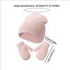 Autumn Winter Boys Girls Knitted Hat Glove Set Fashion Joker Solid Color Thick Soft Warm Wool Hooded Party Photography Props