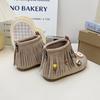 Girls' Fashionable Fringed Ankle Boots for Autumn and Winter Children's Soft-soled Princess Boots