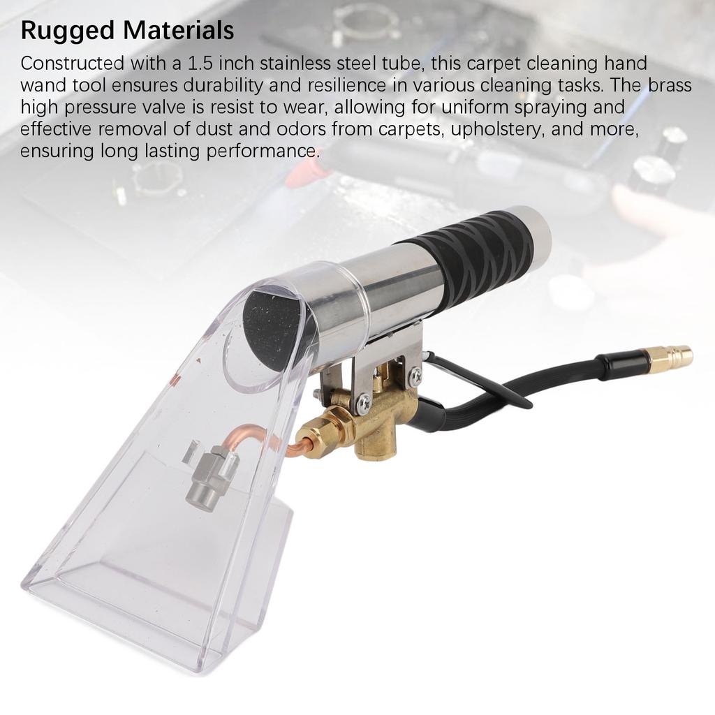 Extractor Hand Tool Stainless Steel Multifunctional High Efficiency Portable Carpet Cleaning Extractor Hand Wand for ShopVac