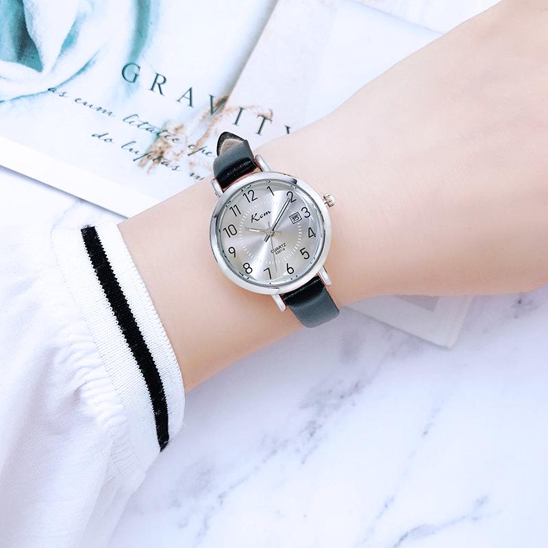 Simple Waterproof Quartz Watch for Girls: Luminous, Time & Calendar Display, Perfect for Primary To High School Students