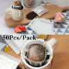 50 pezzi/confezione filtro per caffè a goccia portatile appeso tazza auricolare filtri per caffè carta casa ufficio viaggio preparare caffè e tè strumenti
