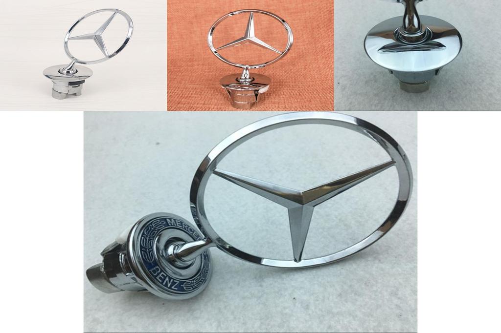 Premium Mercedes Benz Chrome Logo Hood Badge Emblem For Classic And Modern W201 W124