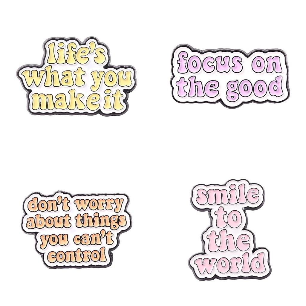 Trendy Alloy Letter Brooch Fashionable Metal Badge Alternative Pin For Unique Style