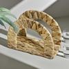 Cocktail Napkin Holder Water Hyacinth Kitchen Napkins Holder for Table Farmhouse Decorative Storage Organizer for Restaurant