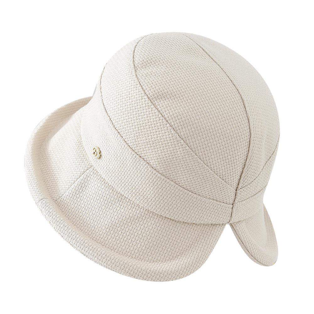 Curled dome basin hat women spring and autumn new foldable simple and versatile after opening the fork to show the small bucket hat
