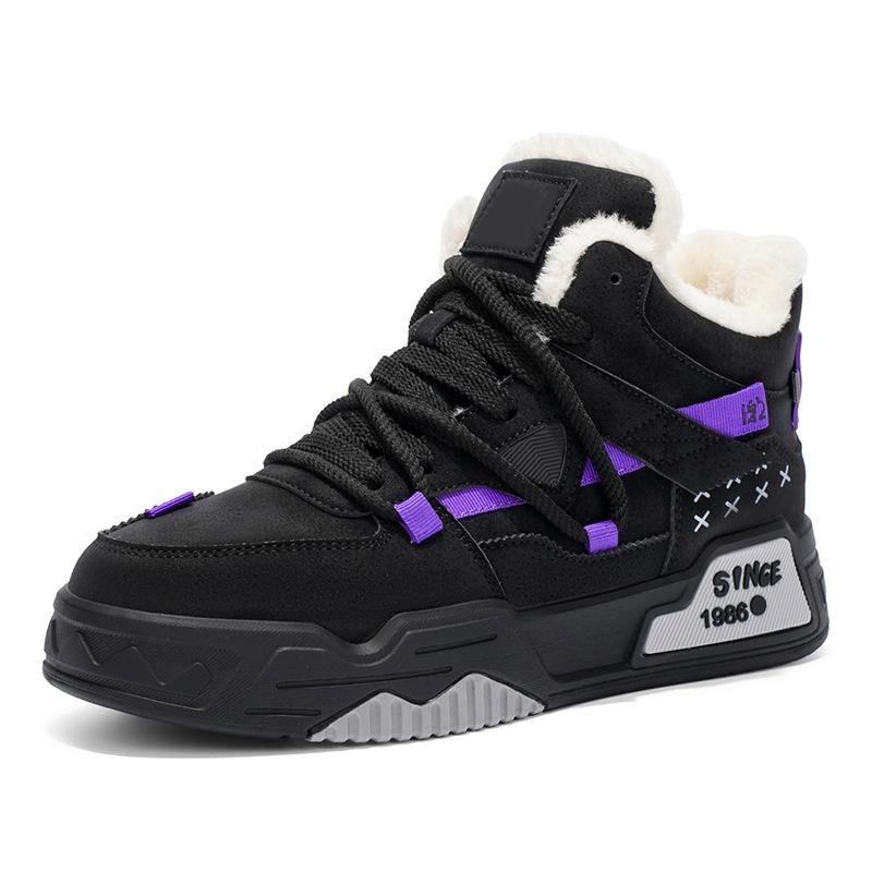 Factory Direct Supply Winter New Men's and Women's Korean Version of Casual Shoes Popular Low-top Velvet Board Shoes Wear-resistant Warm Cotton Shoes