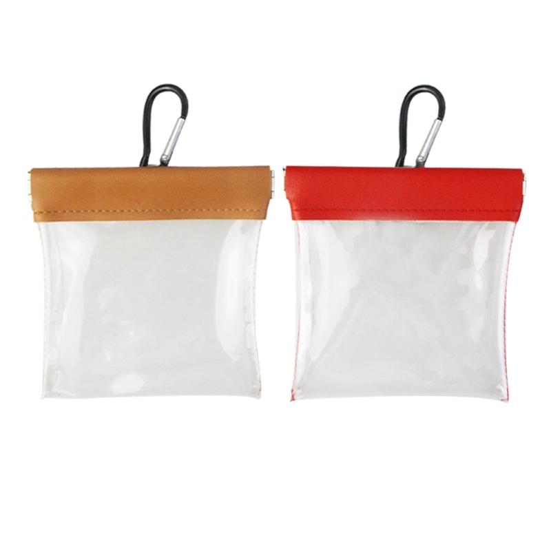 Portable Golf Tees Pouch Waist Bag Clear Golf Tees Storage Bag With Clip Light weight Golf Tees Holder Pouch Easy to Carry