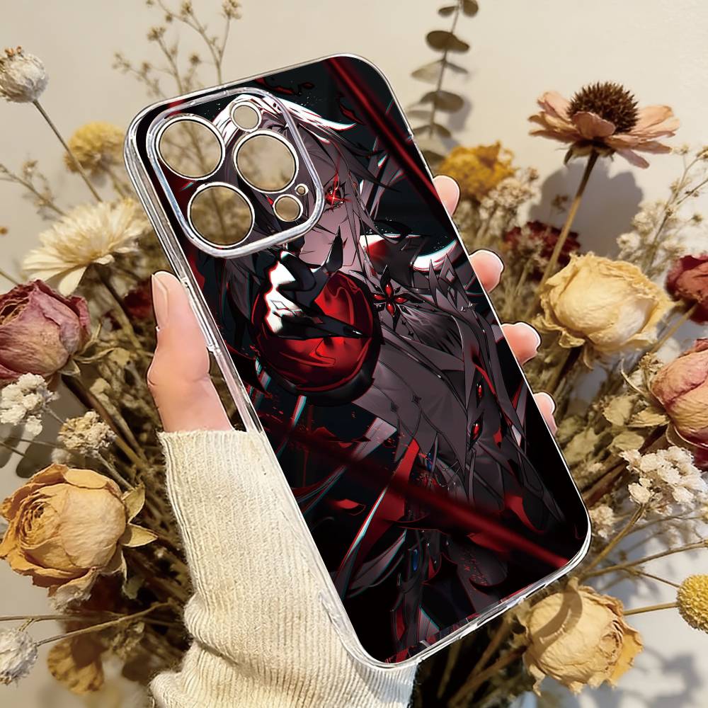 

Genshin Impact Arlecchino Phone Case For iPhone 17 16 15 14 13 12 11 Mini Pro Max Plus Transparent Cover iPhone16se4