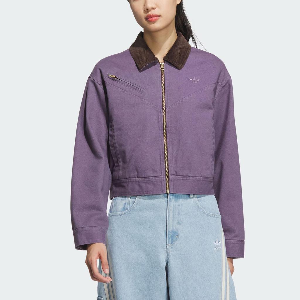 adidas Originals Wash Pad Jacket Women Jackets Dark-Gray Violet Gold JW9577
