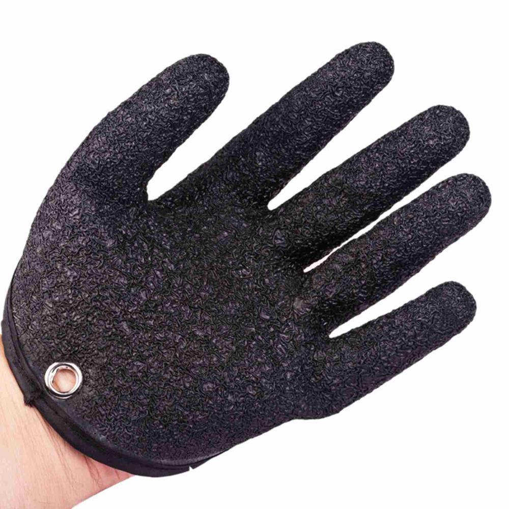 1 Pair Non-Slip Fishing Gloves Latex Fisherman Gloves Durable Fish Catching Gloves Sea Fishing
