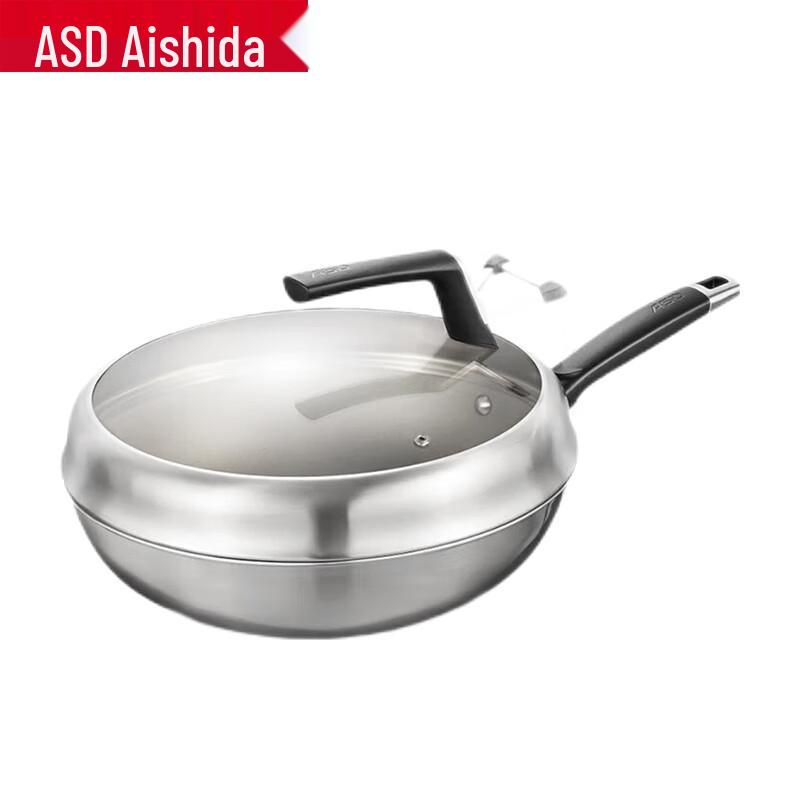 

ASD 30cm Coating-Free 304 Stainless Steel Wok
