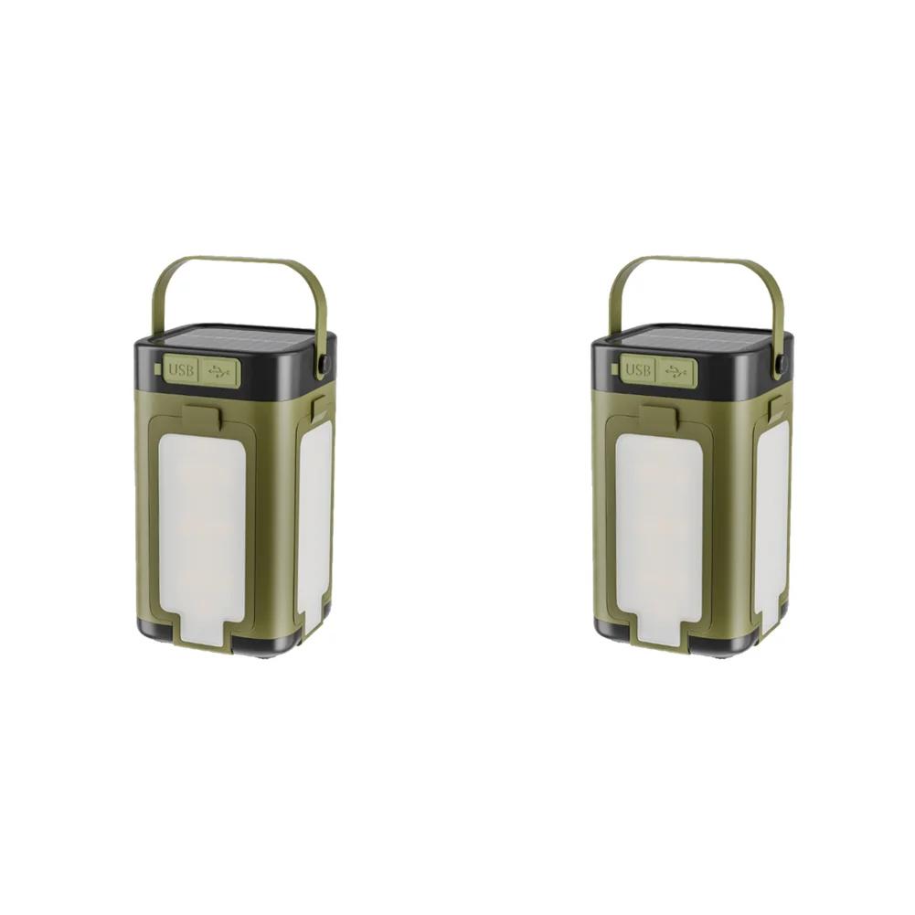 2000mAh Solar Camping Light Foldable Portable Tent Lantern with Intelligent Display Outdoor Hanging Light Emergency Power Bank