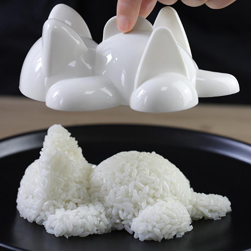 1 Piece Diy Rice Ball Sushi Molds Cute Cartoon Cat Mold Kids Rice Mashed Potato Pumpkin Mash Baking Supplies Kitchen Accessories
