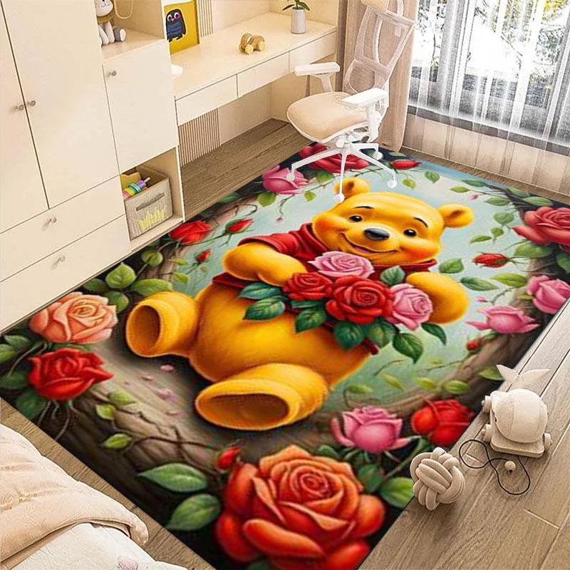 

Cute Winnie The Pooh Honey Pattern Rug - Non-slip Kitchen Mat, Outdoor Rug, Home and Bedroom Decor, Yoga Mat, Birthday Gift. 60x90cm