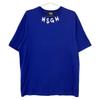 MSGM 3240MM96 Blue Cotton Logo T-Shirt Tops L blueUsed
