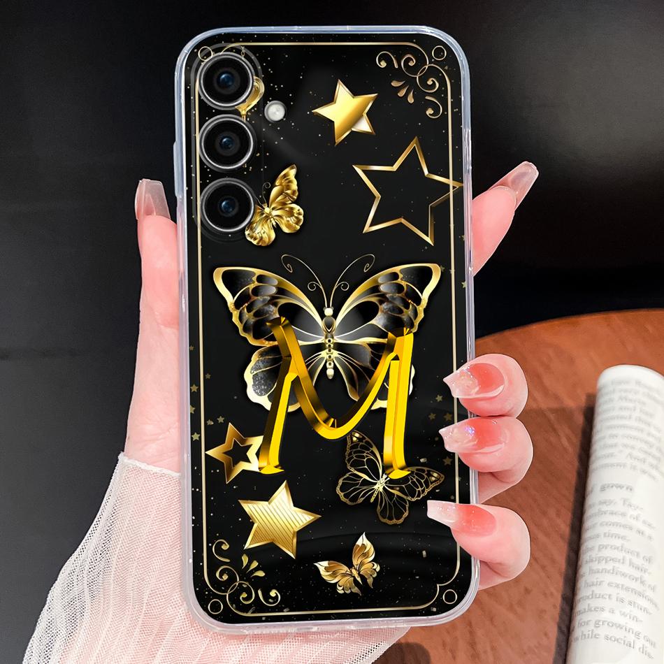 For Samsung Galaxy S25 Plus Ultra S25 Edge S25FE Phone Case Fashion Star Letters Lightweight Shell Soft TPU Clear Silicone Funda