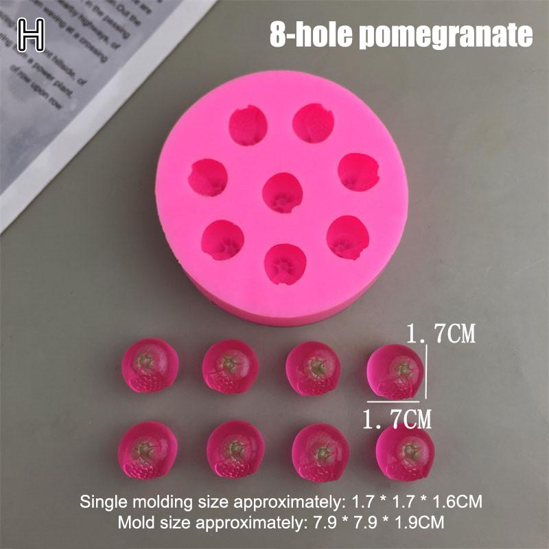 Silikonfruktformar för tårtdekoration 3D-frukt Choklad Fondant Dekorativa formar Godis Gelé Gummy Tvålform