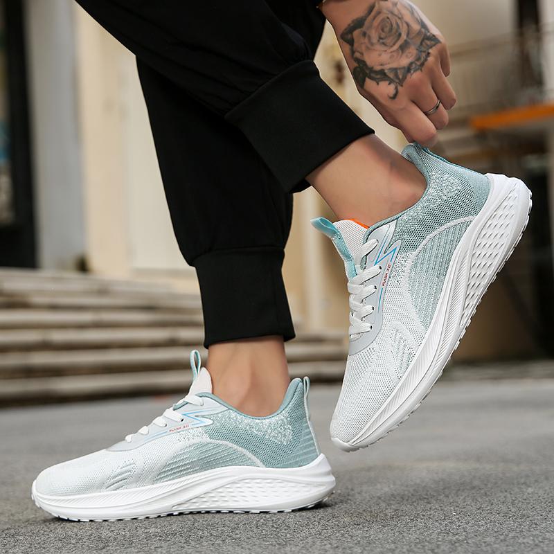 Fashion Men's Summer Versatile Outdoor Travel Anti Slip Soft Sole Breathable Mesh Casual Sneakers Men's Shock-absorbing Running Shoes