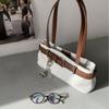 Underarm bag canvas niche belt splicing design trendy new small square bag women's shoulder bag