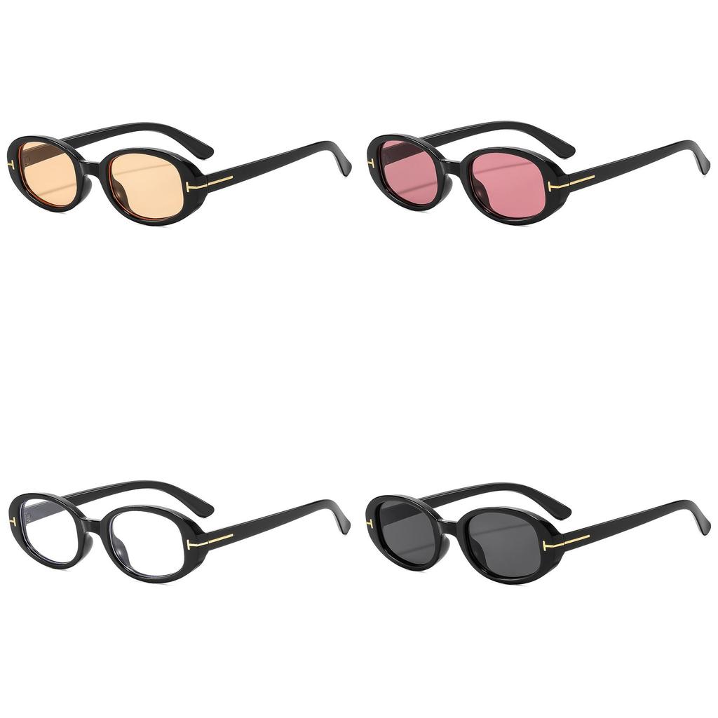 Retro Elliptical Sun Glasses For Women Men Uv400 Antiglare Outdoor Travel Fashion Accessory