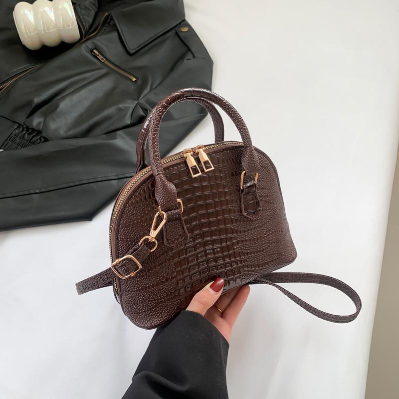 Trendy Street Style Pu Crossbody Bag For Women 2024 Vintage Shell Purse