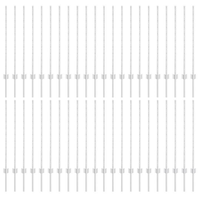 VidaXL Poteaux de Clôture 88 pcs U-Channel Argent 140 cm Acier 3335955