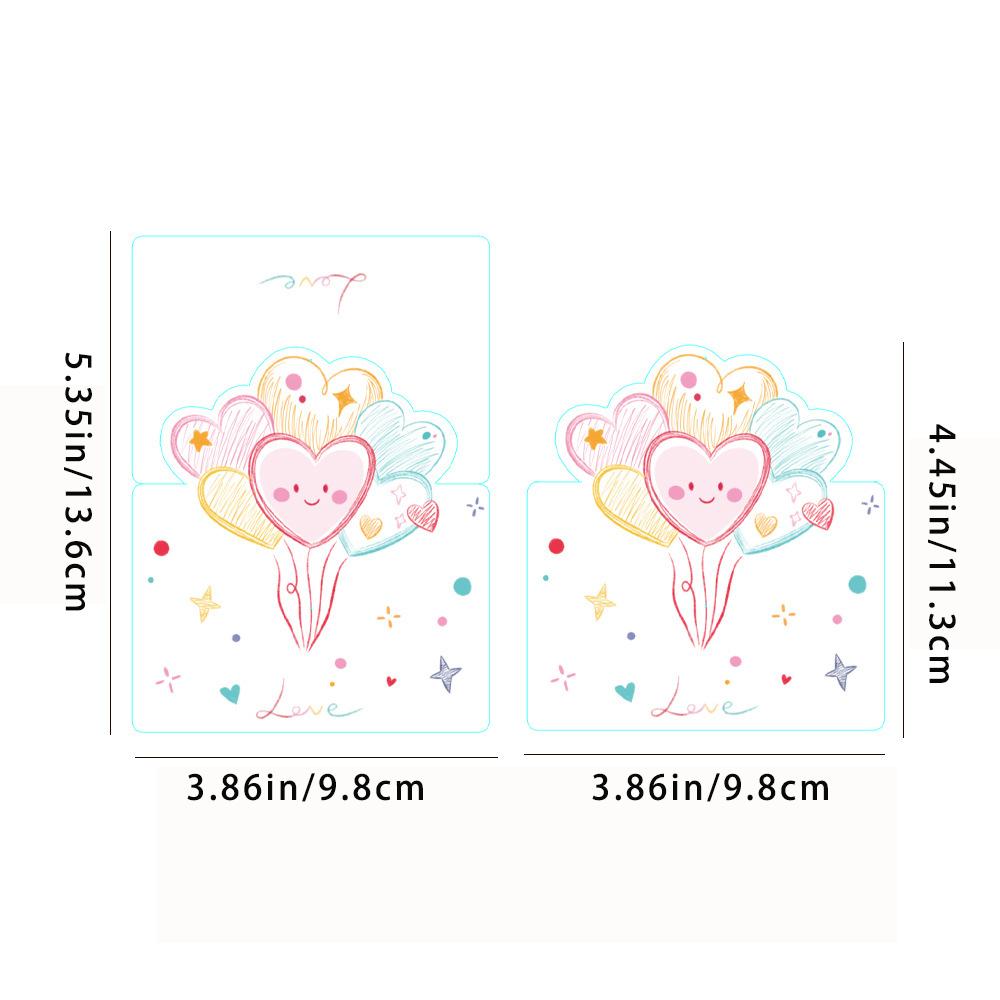 6 Pieces Valentine's Day Bouquet Greeting Cards Ins Flower Folding Greeting Cards Mother's Small Cards