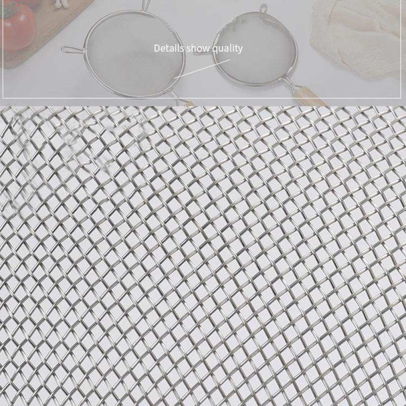 Großes Filtersieb aus Edelstahl mit Holzgriff, frittierte Schaufel für das Kochen zu Hause in der Küche