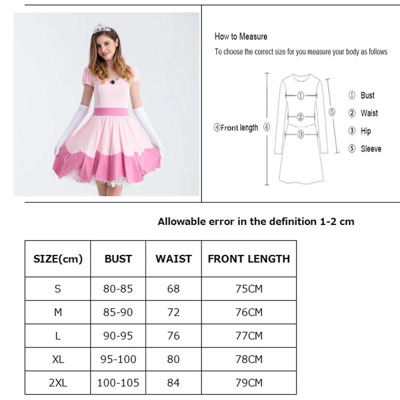 Rochie de carnaval Halloween doamnă piersică prințesă regina costum de ziua de naștere petrecere roz ținută cosplay petrecere Fancy dress