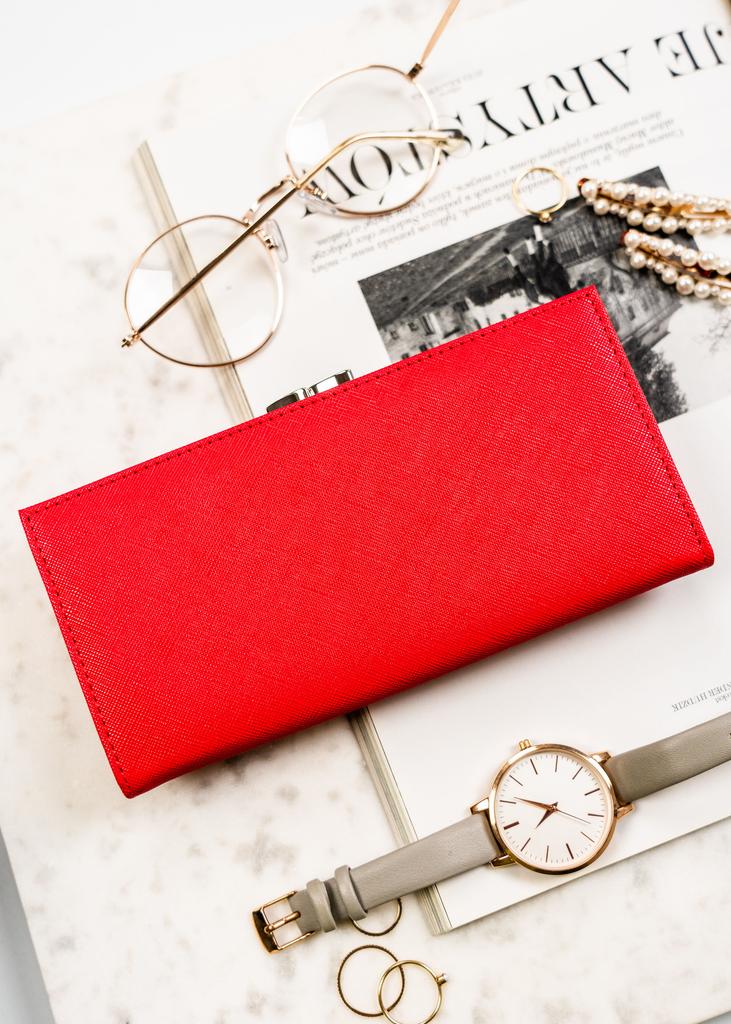 Women's PU Wallet GD24-FO-SFK-7649 Red