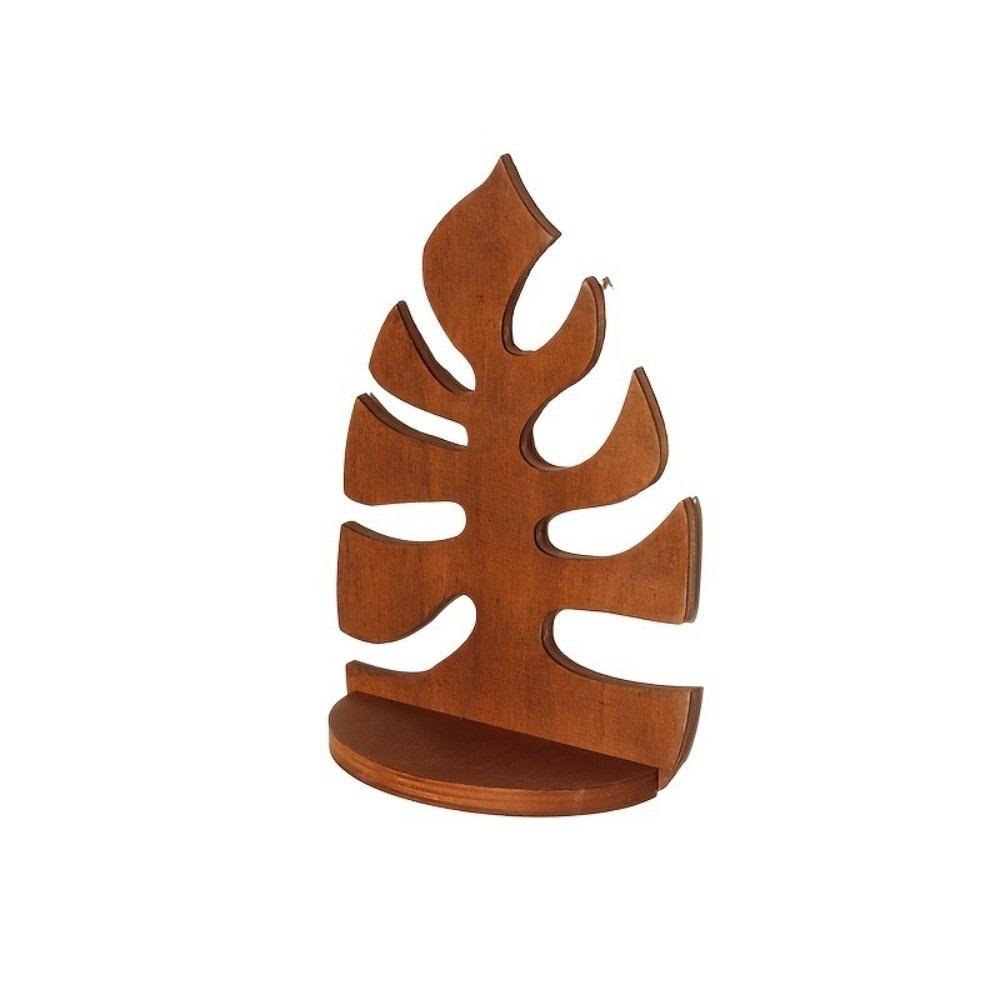 Hanging Floating Wall Mounted Wooden Shelf Hollow Out Leaf Shape Wall Display Stand Geometric Window Shape Wall Storage Rack