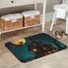 1PC Halloween Bats Kitchen Rug Non-Slip Door Mat Pop design Bathroom Rug Bath Mat Carpet for Home Sink Laundry Decor
