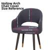 Elastic Arc Armchair Covers Jacquard Dining Chair Covers Curved Chair Covers  For Home Living Room
