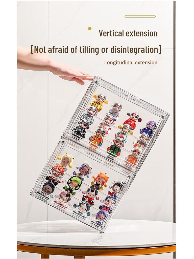 Labubu Figurine Acrylic Display Box - High Transparency Doll Storage Cabinet