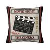 Custom Retro Movie Night Cushion Covers Ticket Film Letters Soft Modern Pillow Decoration Salon