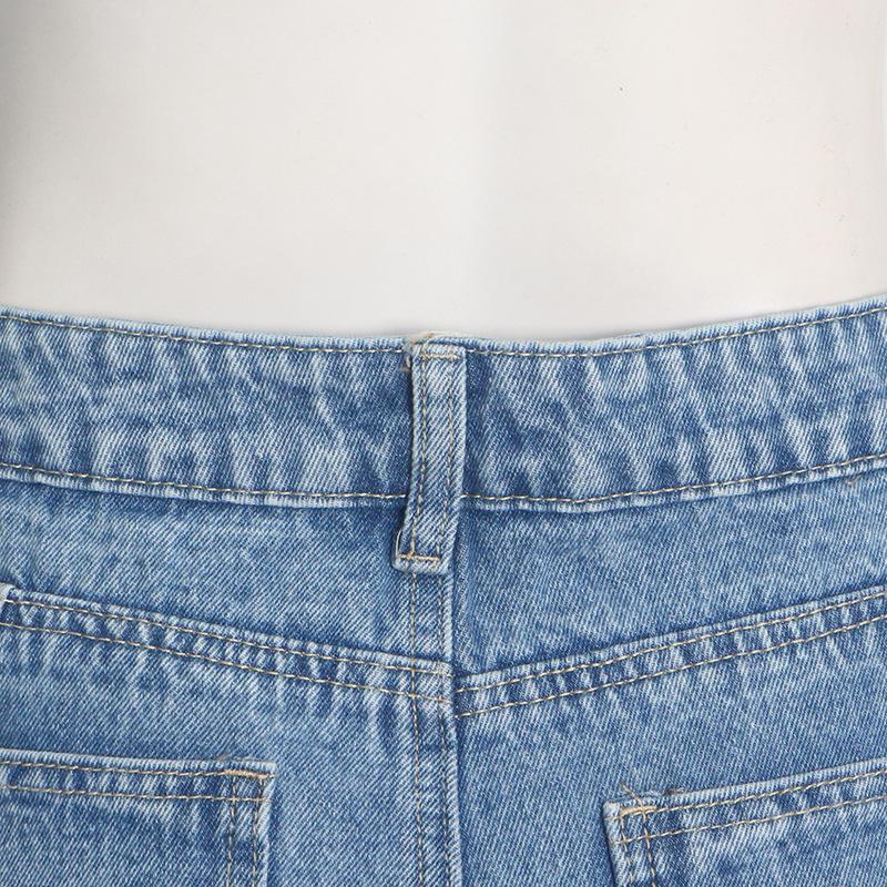 Blau gewaschene Cargohose mit mehreren Taschen, Y2k-Retro-High-Street-Mode, hohe Taille, Jeans, Paar, Harajuku, einfache lässige Hose mit weitem Bein
