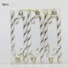 X 6 Candy Cane Glitter Hanging Christmas Tree Decoration Santa Ornament Xmas