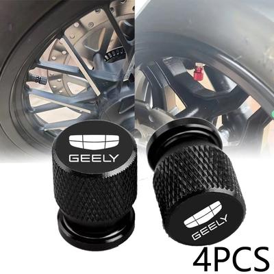 LUNGU-Q-Car Wheel Tire Valve Caps Tyre Stem Covers Airdust Waterproof Car Accessories For Geely Atlas Coolray Emgrand EC7 EC8 X7 EX7 CK2140000