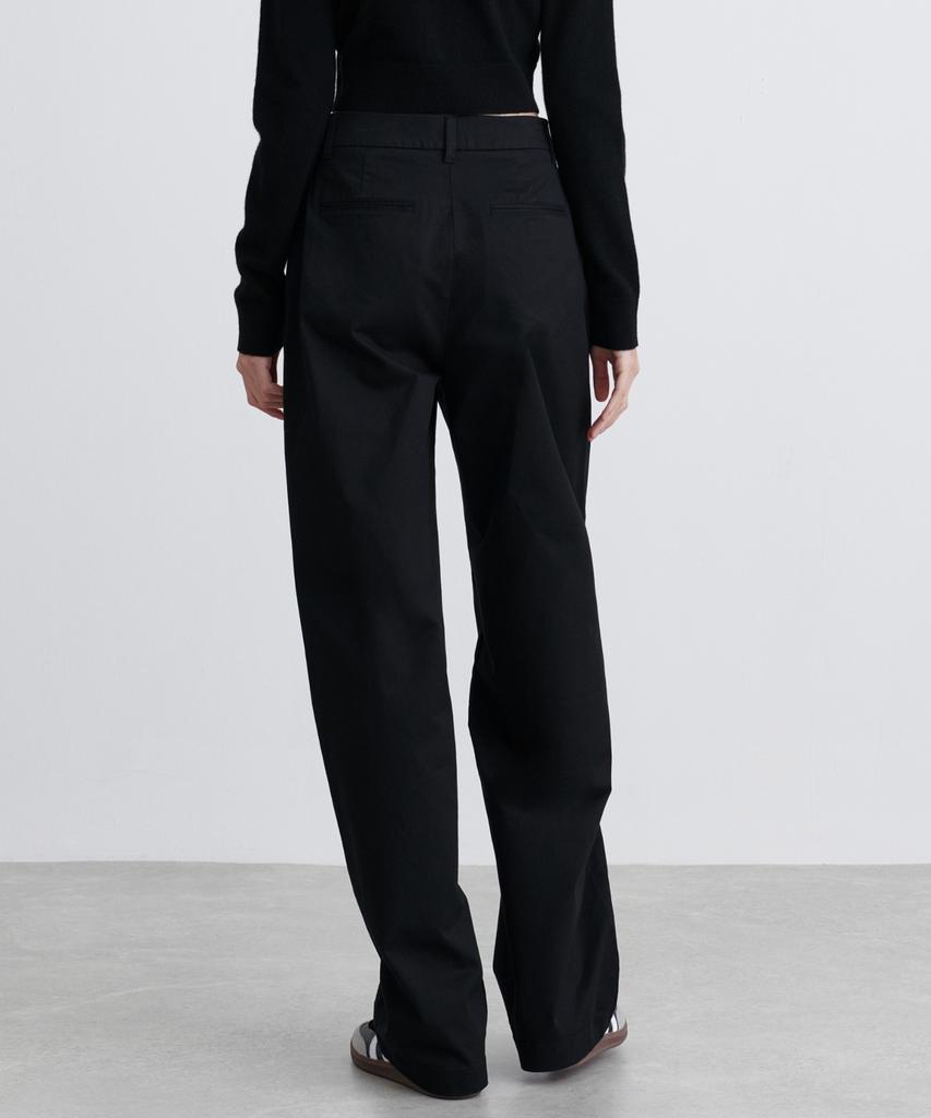 MUSINSA STANDARD WOMAN Women'S Reverse Two-Tuck Wide Chino Pants [Black]