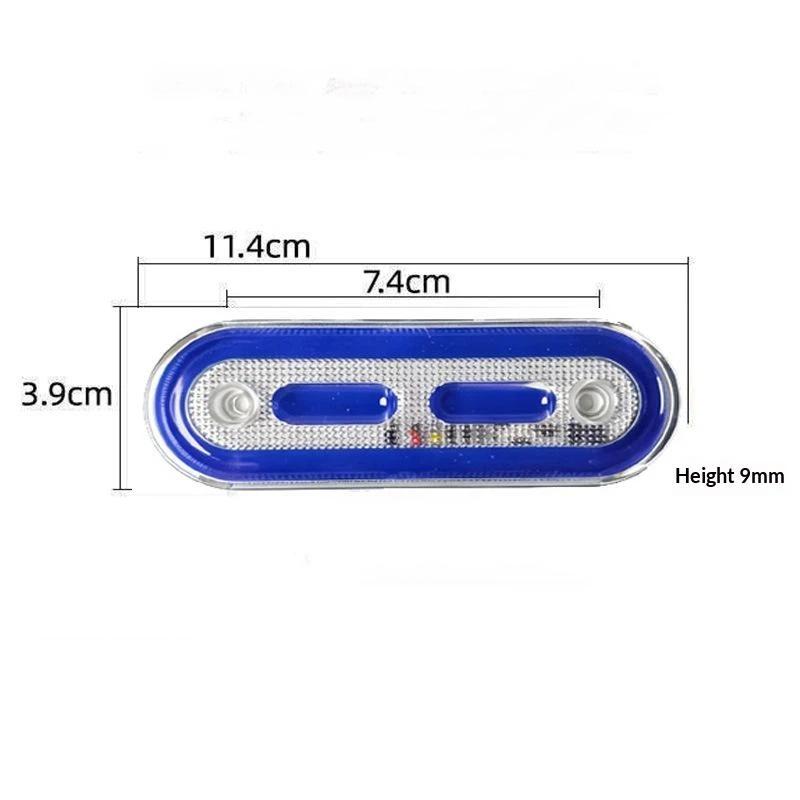 1Pcs Cob Small Oval Warning Light Constant Strobe Modes 12 To 80V Multiple Colors For Trucks Cars Motorcycle Safety