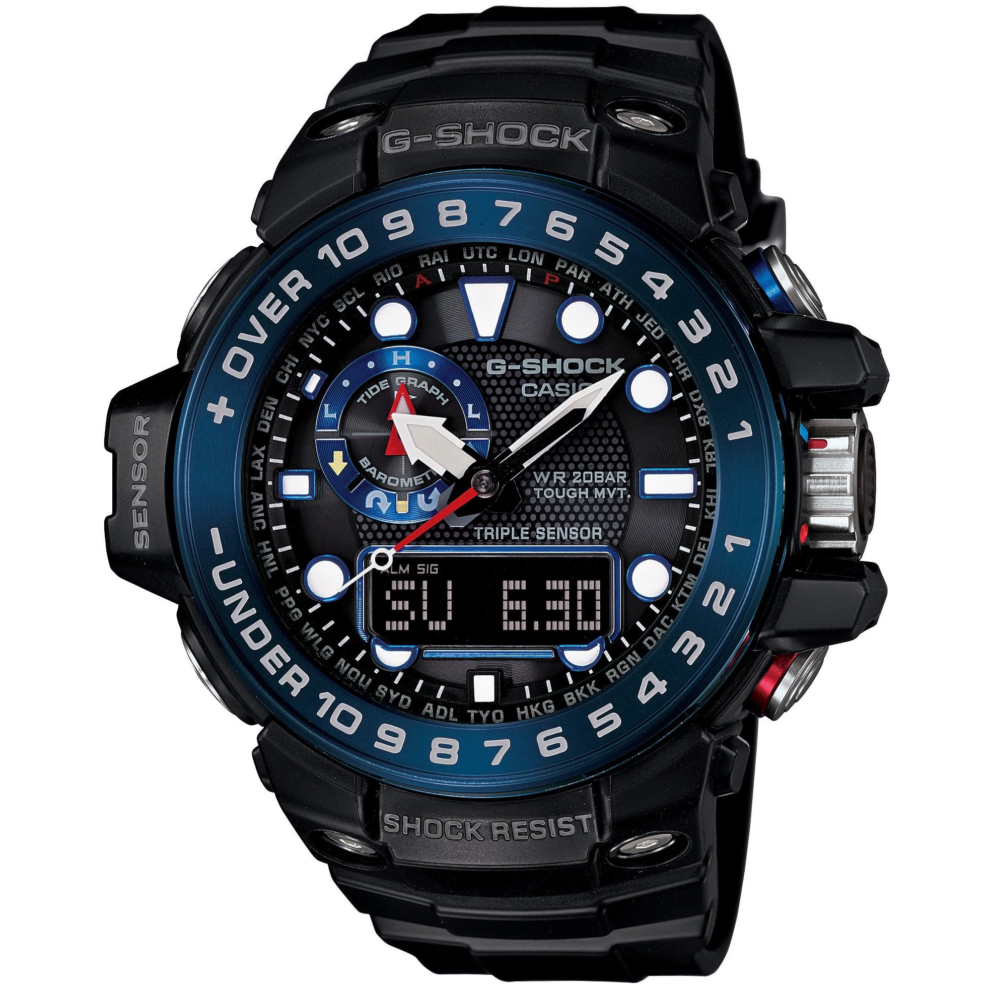 [CASIO] G-SHOCK GULFMASTER GWN-1000B-1BJF Men`s Solar