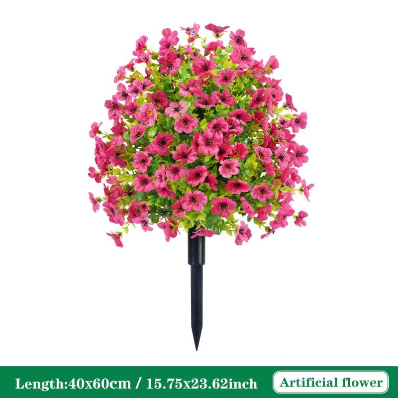 

1 упаковка 23,6 искусственных самшитовых топиарных шаровидных деревьев с грунтовым колом, УФ-устойчивые искусственные уличные кустарники, Декор для переднего двора - Комнатные/уличные растения